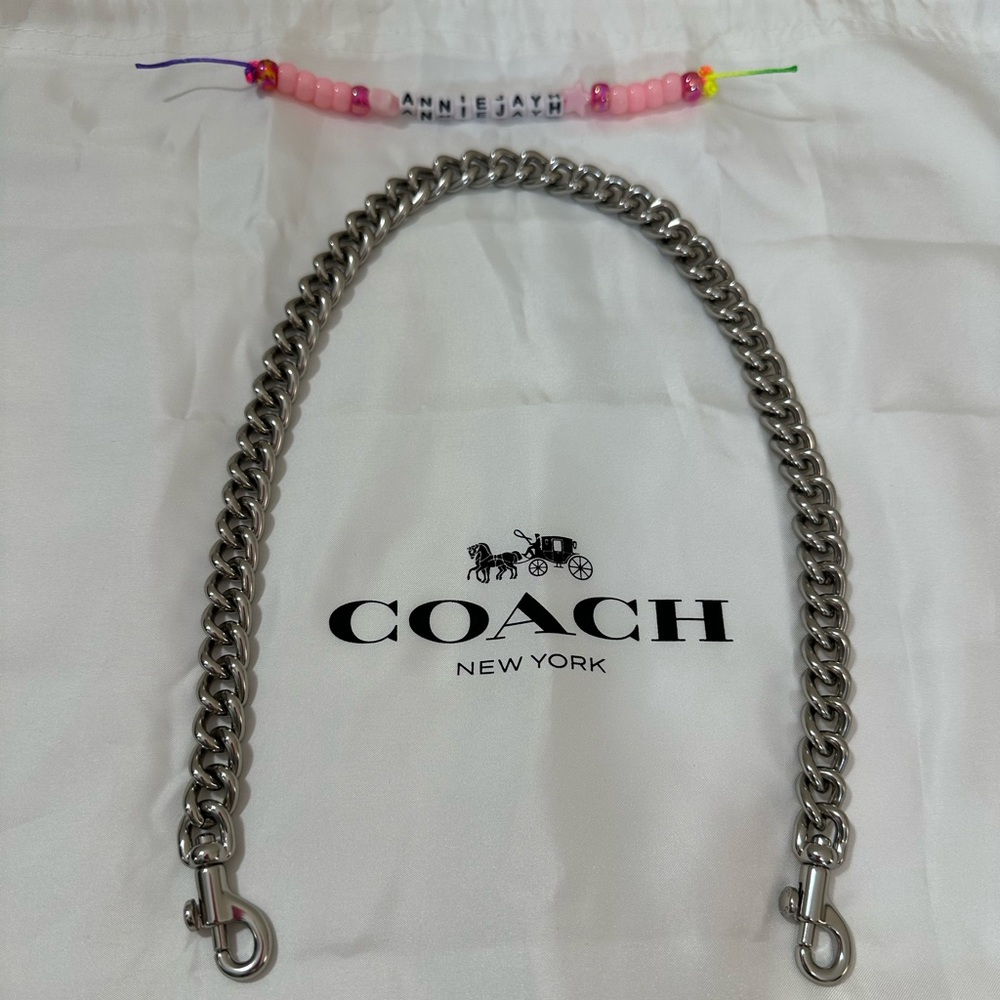 NEW w/o tags - Coach Silver Chain Strap *STRAP ONLY, no bag*